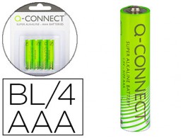 4 pilas alcalinas Q-Connect AAA LR03